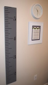 we made this giant ruler to copy some we found at hobby lobby